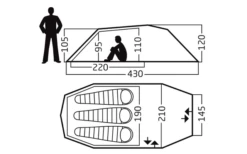 Nordisk Oppland 3 PU Trekkingzelt Für 3 Personen Dark Olive -Campingzelte Verkäufe 589723 4290999