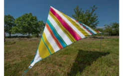 Bent Zip-Canvas Single Verbindbares Sonnensegel 250 X 250 X 250 Cm Weiß Gestreift Karibik -Campingzelte Verkäufe 691805 4862594 4