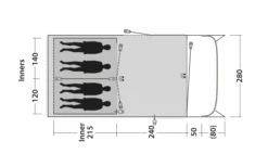 Outwell Greenwood 4 Tunnelzelt -Campingzelte Verkäufe 748523 5009078