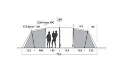 Easy Camp Huntsville Twin 800 Tunnelzelt Für 8 Personen -Campingzelte Verkäufe 782501 5172614