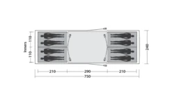 Easy Camp Huntsville Twin 800 Tunnelzelt Für 8 Personen -Campingzelte Verkäufe 782504 5172620