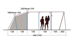 Outwell Hayward Lake 6ATC Aufblasbares Tunnelzelt 6 Personen -Campingzelte Verkäufe 789692 5207240